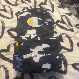 Champion Black and White Camo Backpack